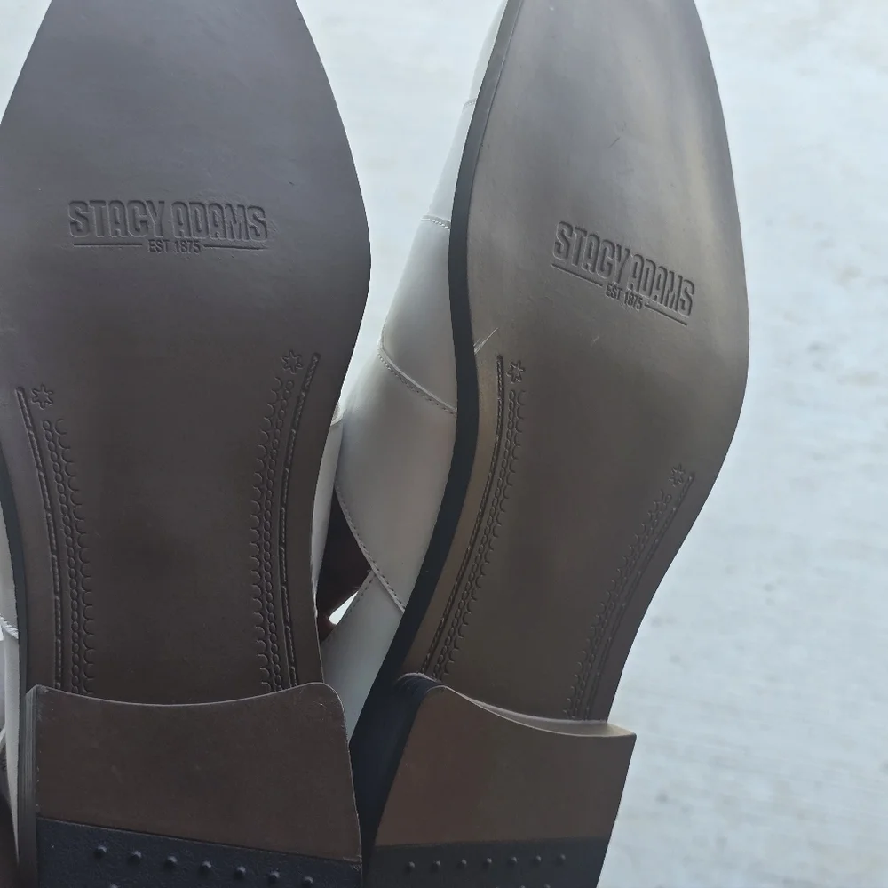 Stacy Adams Leather Sandals Sz 13M Calderon White City Men's New - Picture 13 of 15